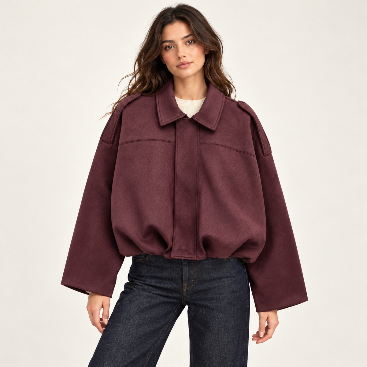 Sienna | Faux-Suede Bomber Jacket